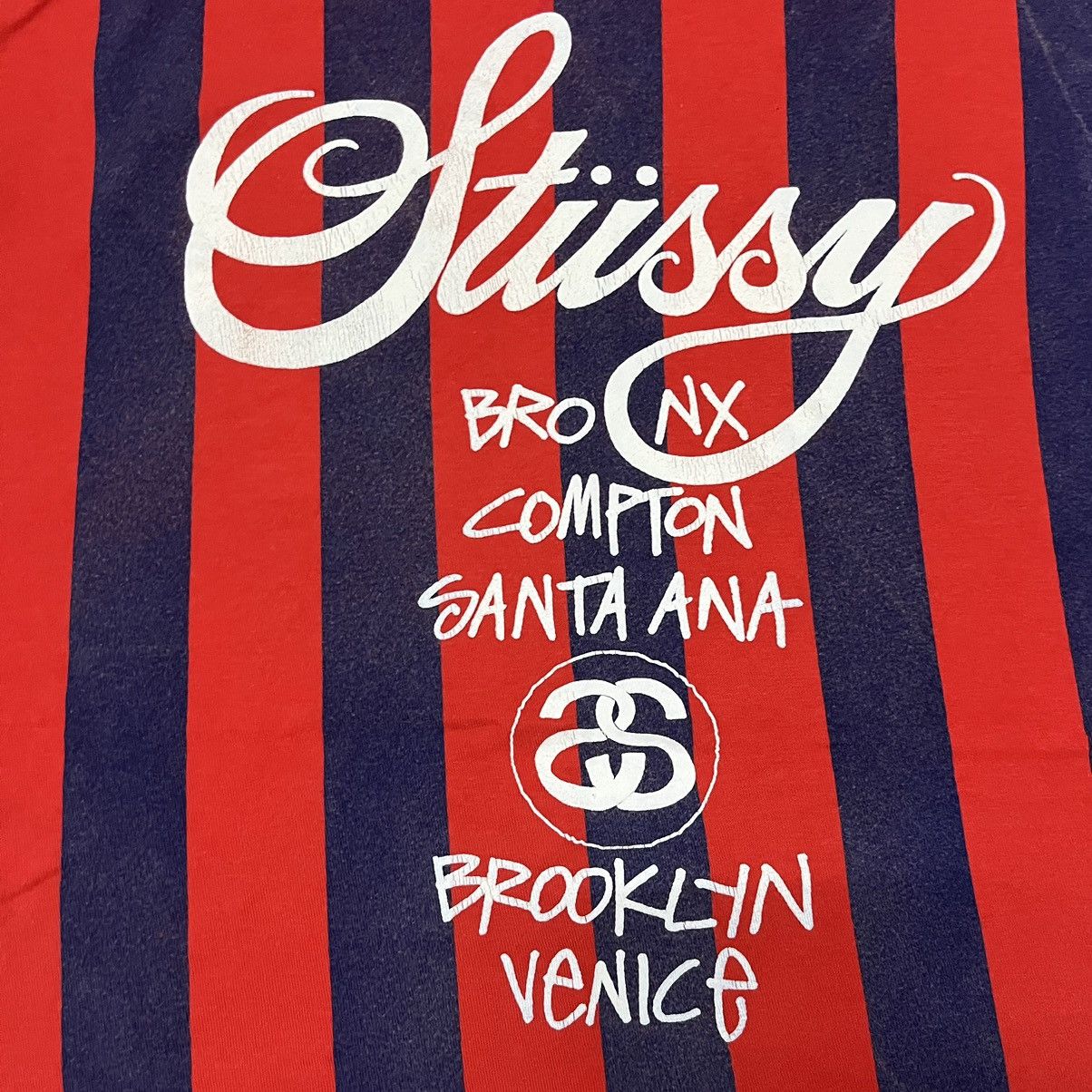 Stussy 🔥RARE🔥 Vintage 90s Stussy Tour Stripe Skateboarding Tee Size US XL / EU 56 / 4 - 9 Thumbnail