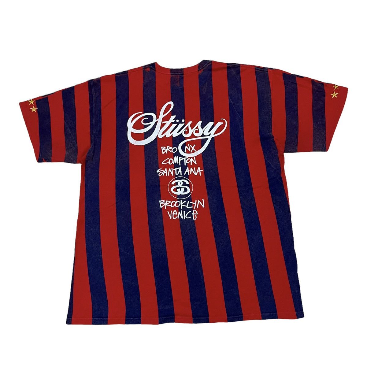 Stussy 🔥RARE🔥 Vintage 90s Stussy Tour Stripe Skateboarding Tee Size US XL / EU 56 / 4 - 2 Thumbnail