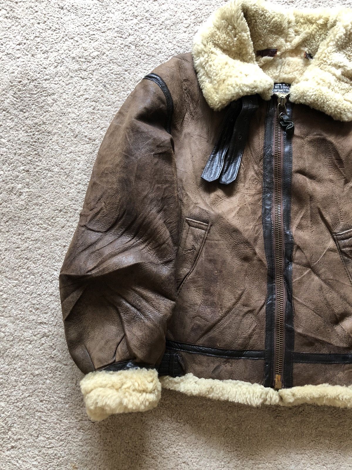 Avirex 1986 Avirex Type B-3 Sheepskin Flight Jacket Size US S / EU 44-46 / 1 - 3 Thumbnail