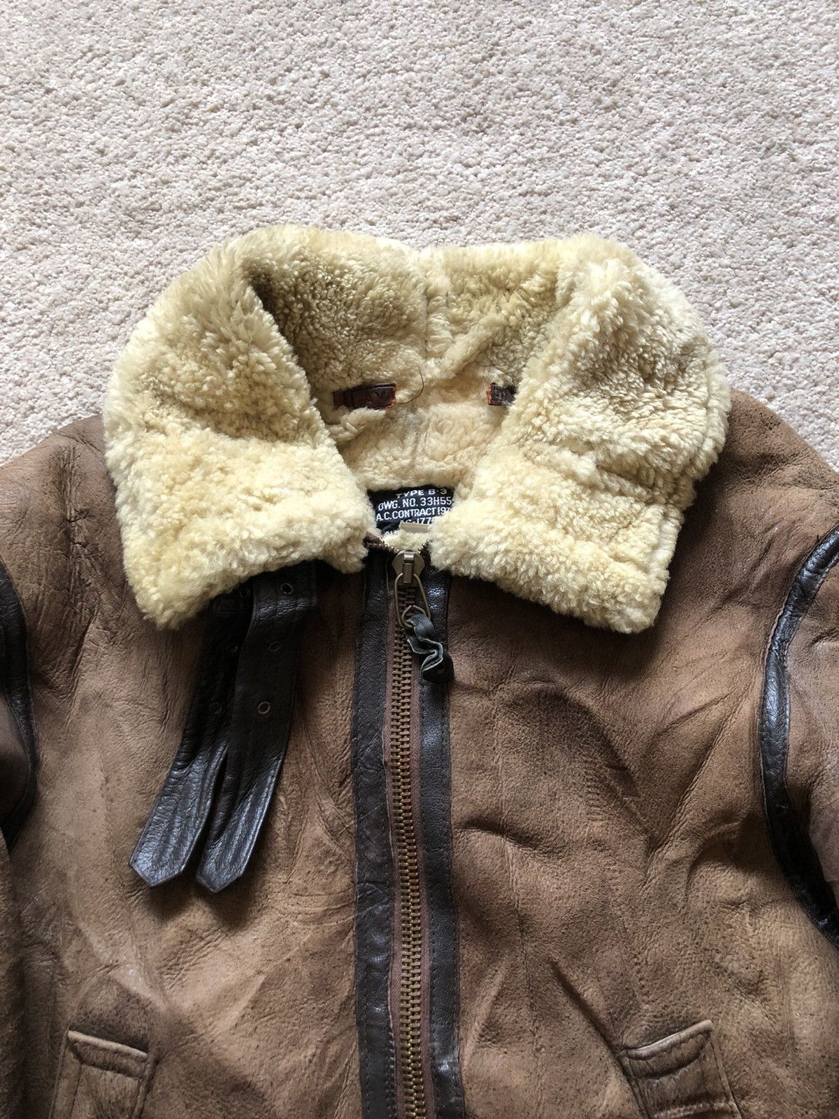 Avirex 1986 Avirex Type B-3 Sheepskin Flight Jacket Size US S / EU 44-46 / 1 - 4 Thumbnail