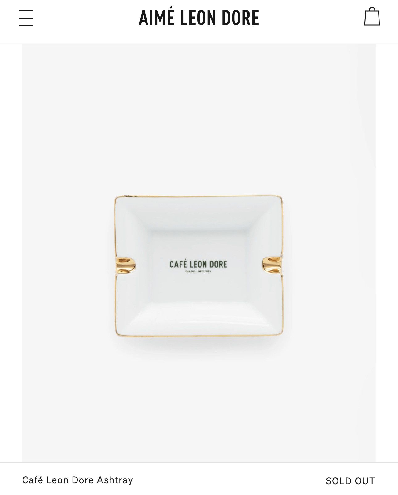 Aime Leon Dore NEW Cafe Leon Dore Ashtray Size ONE SIZE - 9 Thumbnail