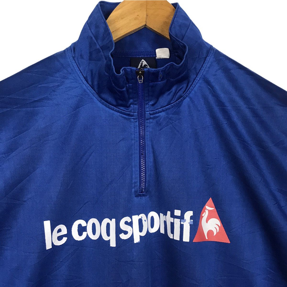 Le Coq Sportif × Vintage 🔥STEALS🔥 Vintage 90s Le Coq Sportif Big Logo Half Zip Size US L / EU 52-54 / 3 - 4 Thumbnail