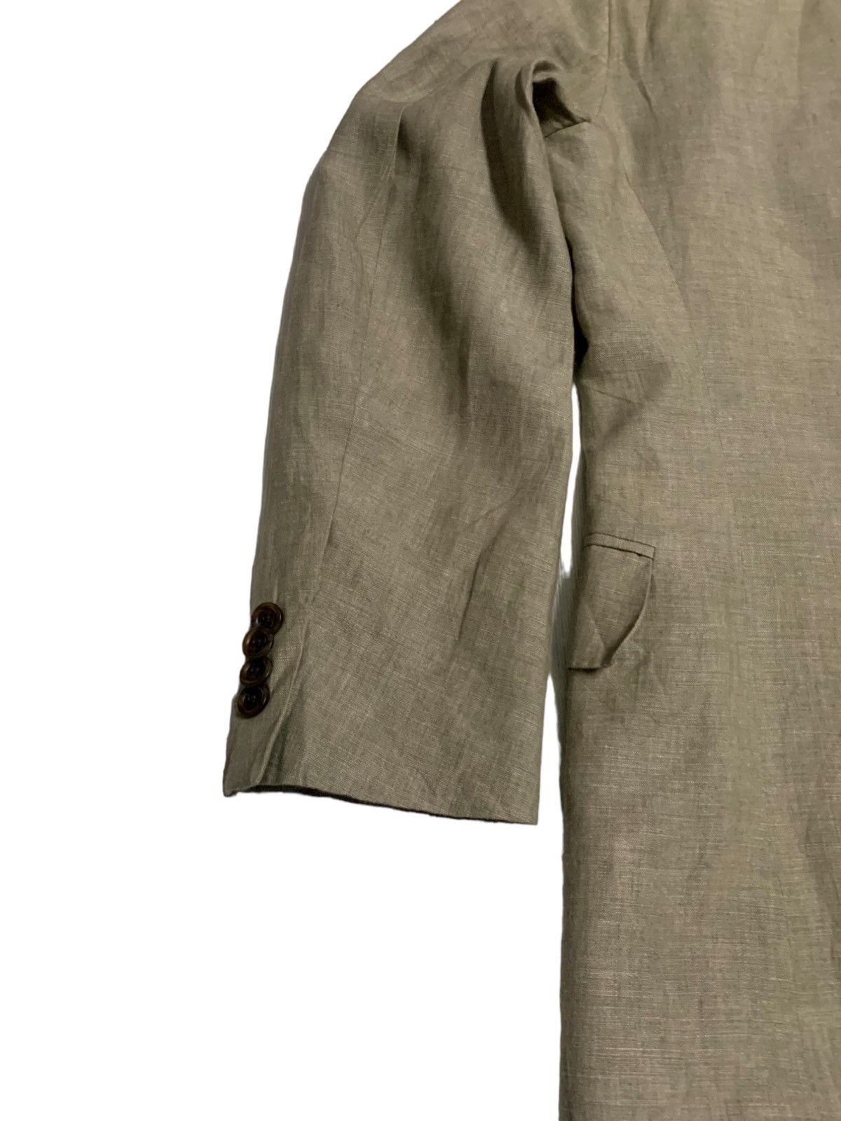 Lands' End Japanese Brand Lands End X Baird Mcnutt Beige Blazer Jacket Size 40R - 13 Thumbnail