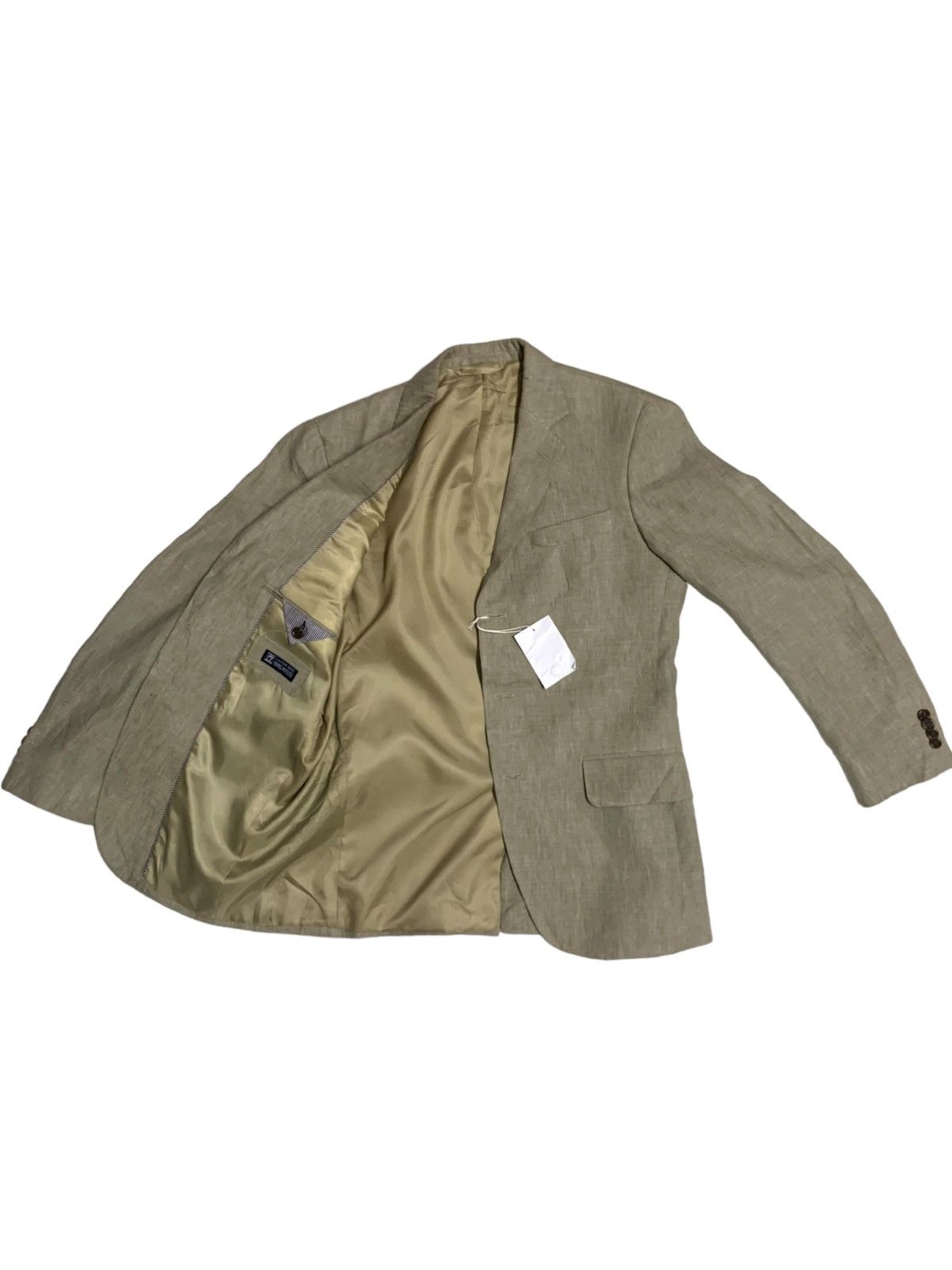 Lands' End Japanese Brand Lands End X Baird Mcnutt Beige Blazer Jacket Size 40R - 14 Thumbnail