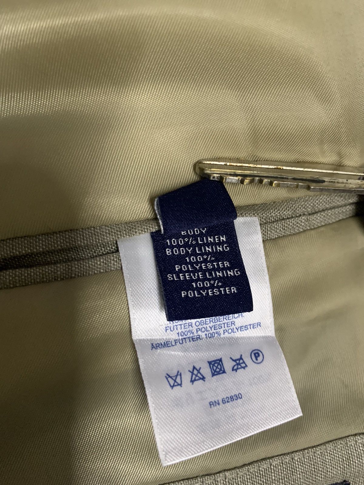 Lands' End Japanese Brand Lands End X Baird Mcnutt Beige Blazer Jacket Size 40R - 19 Thumbnail