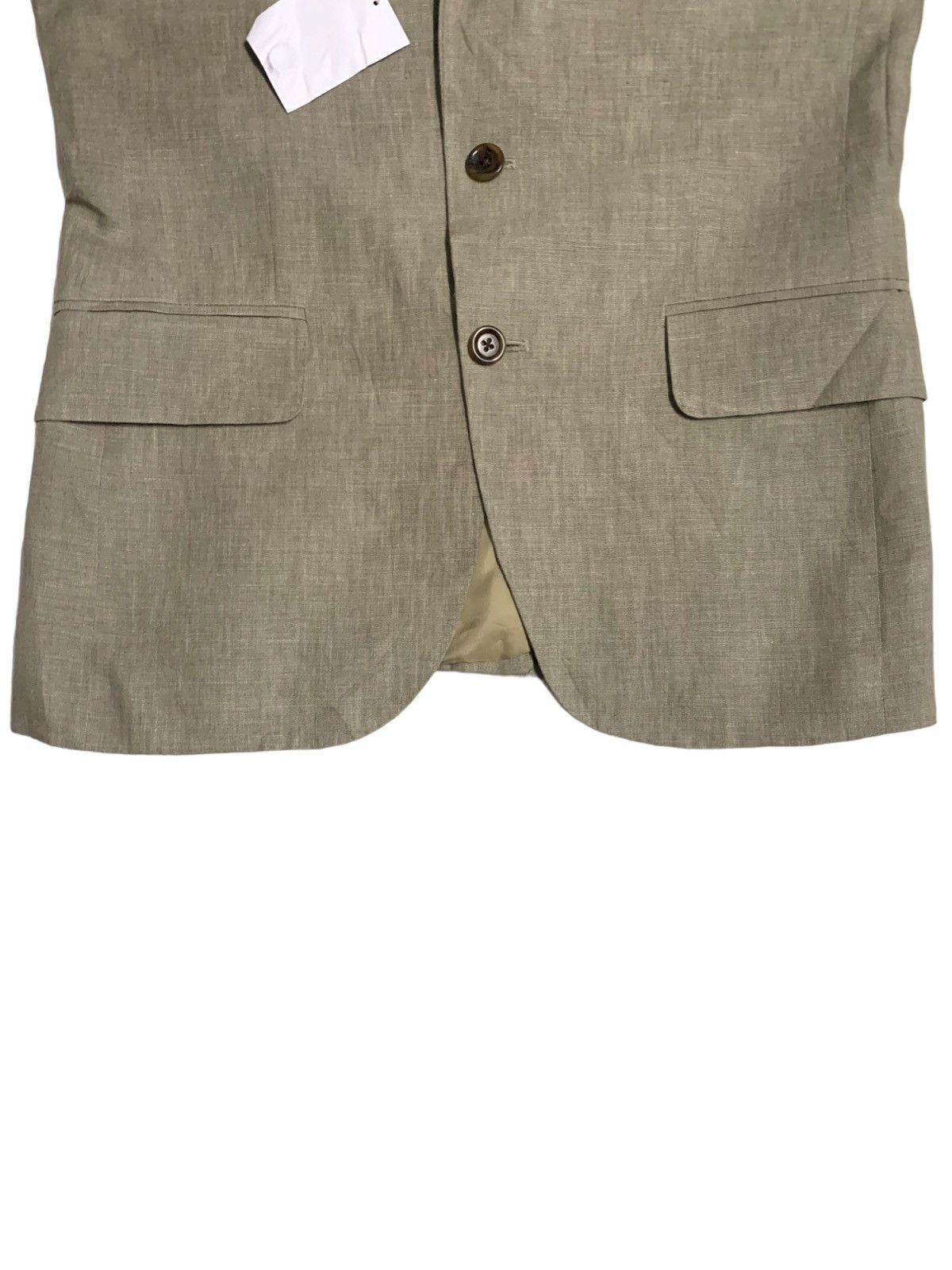 Lands' End Japanese Brand Lands End X Baird Mcnutt Beige Blazer Jacket Size 40R - 6 Thumbnail