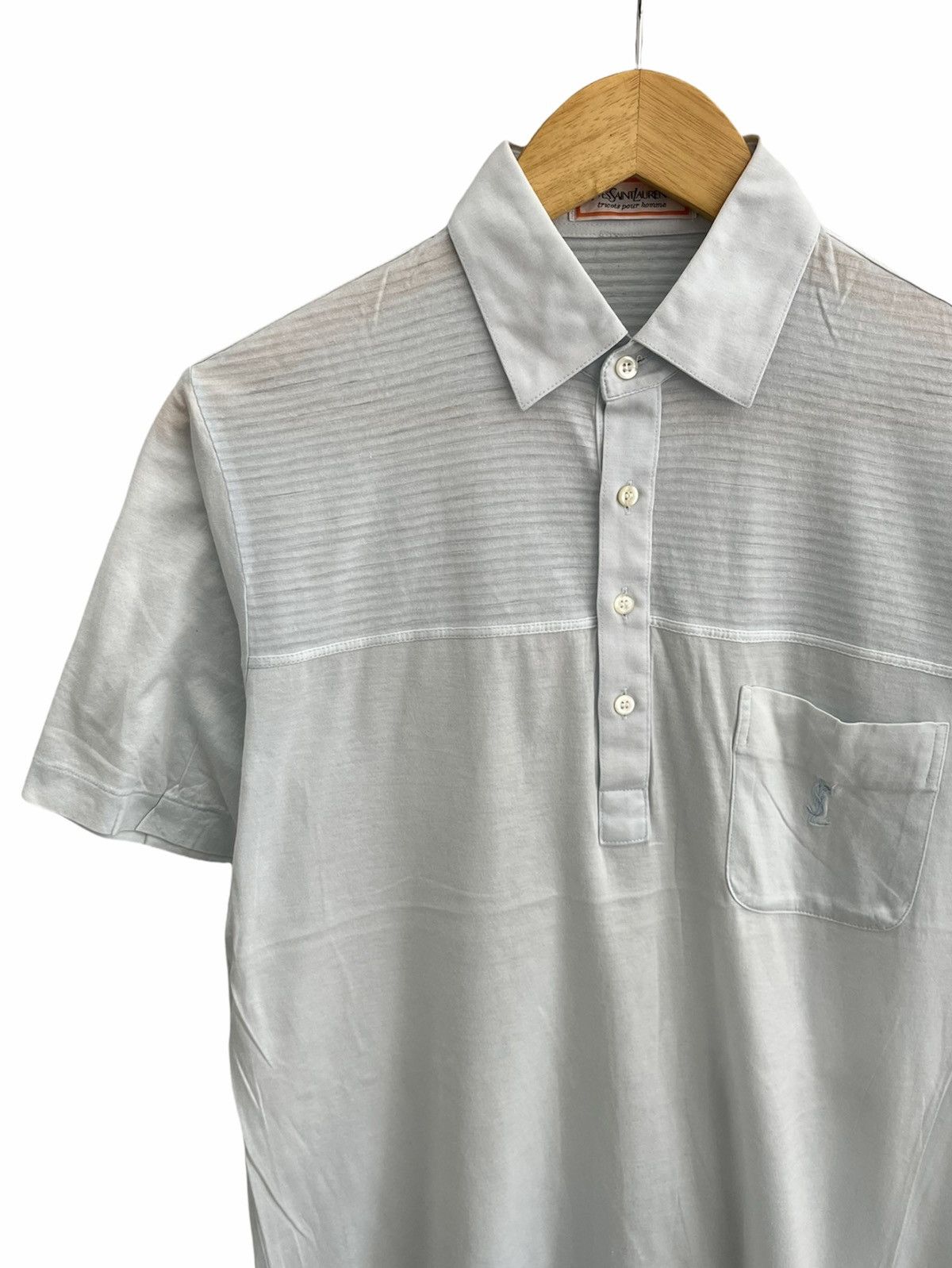 Vintage × Yves Saint Laurent Vintage Yves Saint Laurent Single Pocket Retro Polos Size US S / EU 44-46 / 1 - 3 Thumbnail