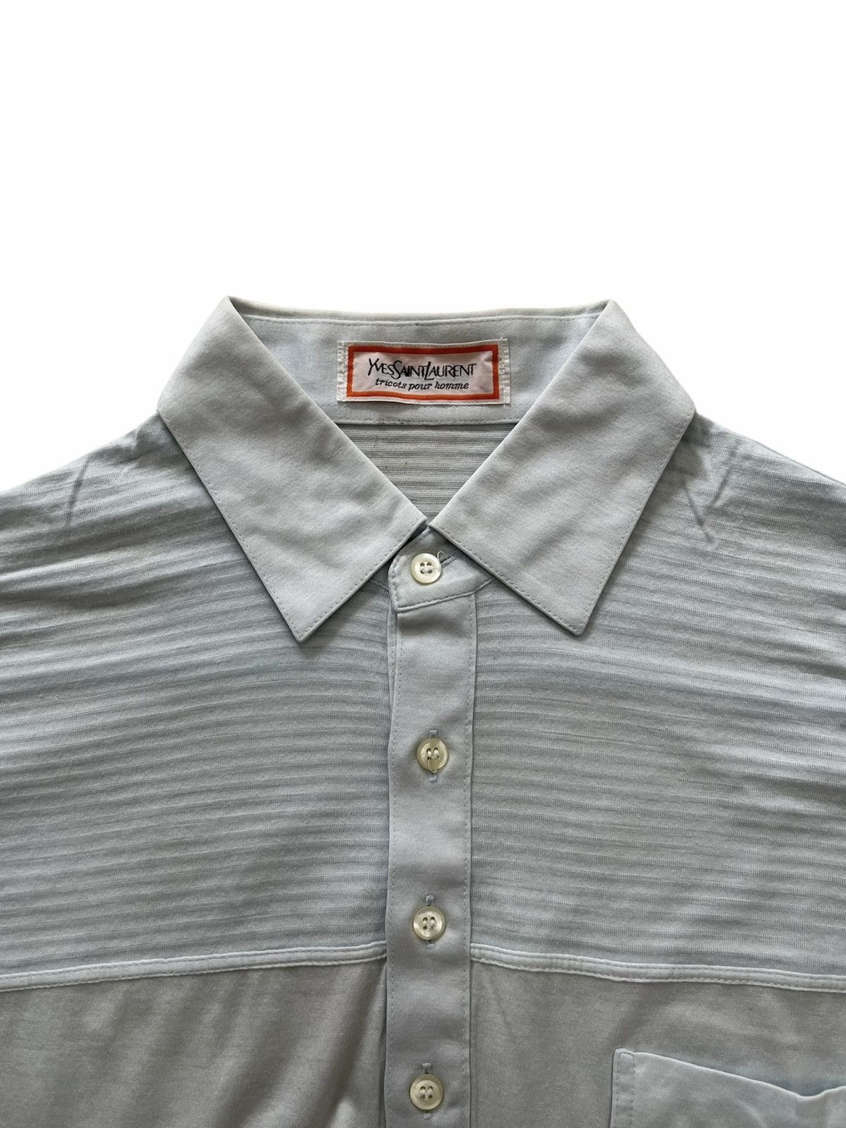 Vintage × Yves Saint Laurent Vintage Yves Saint Laurent Single Pocket Retro Polos Size US S / EU 44-46 / 1 - 4 Thumbnail