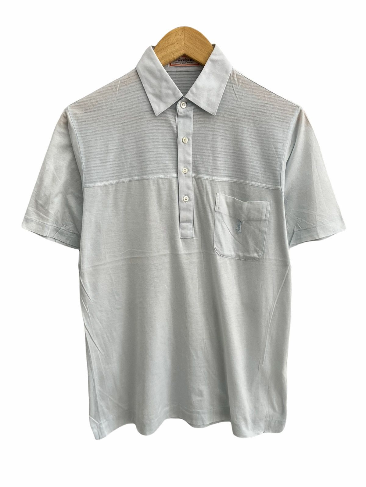 Vintage × Yves Saint Laurent Vintage Yves Saint Laurent Single Pocket Retro Polos Size US S / EU 44-46 / 1 - 1 Thumbnail
