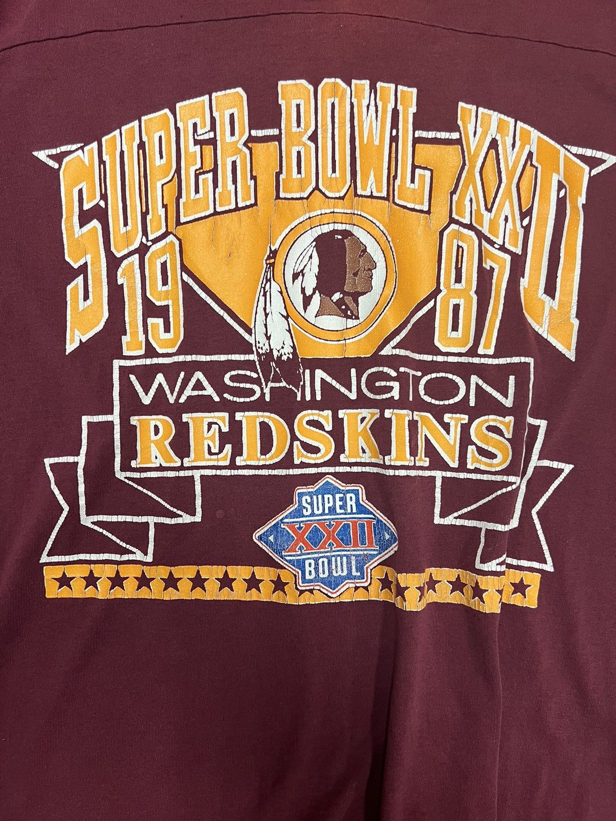 Vintage Super Bowl XXII 1987 Washington Redskins Tshirt