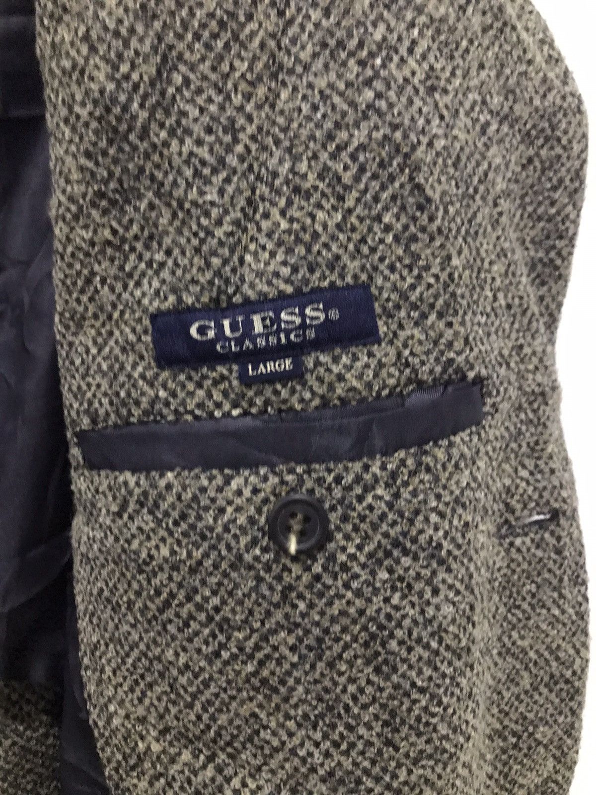 Guess Vintage Classic Guess Wool Blazer Size 38R - 10 Thumbnail