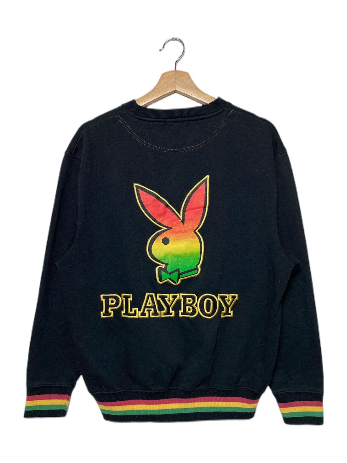 Japanese Brand × Playboy × Vintage Vintage Playboy Rasta Embroidered Crewneck Size US M / EU 48-50 / 2 - 1 Thumbnail