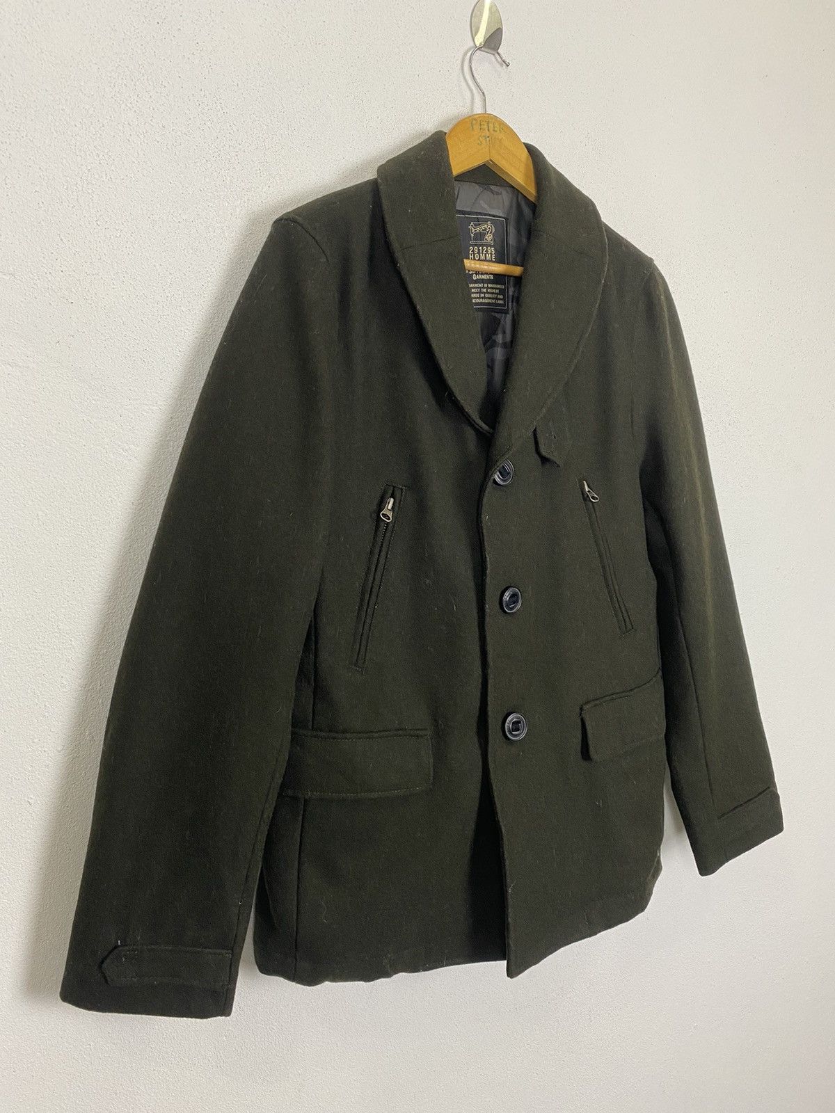 Japanese Brand 291295 HOMME MILITARY COAT NICE DESIGN Size US M / EU 48-50 / 2 - 4 Thumbnail