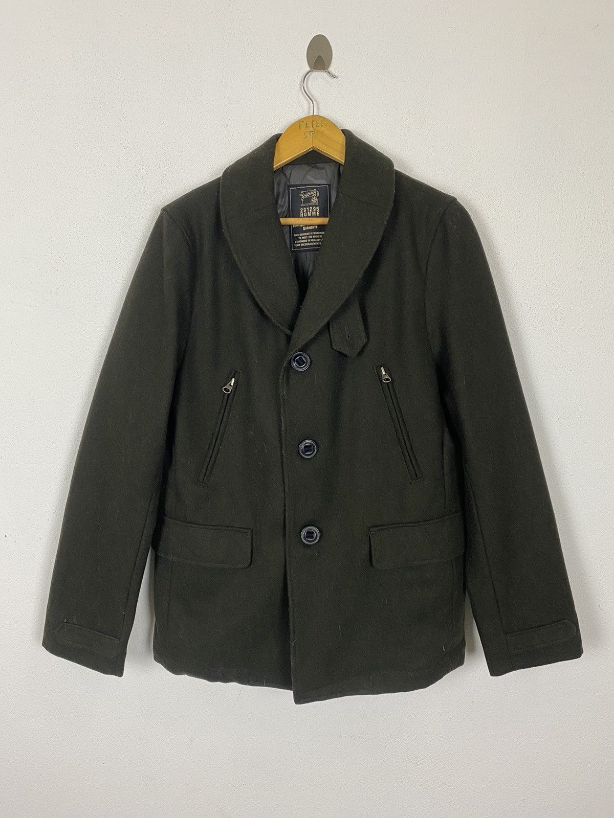 Japanese Brand 291295 HOMME MILITARY COAT NICE DESIGN Size US M / EU 48-50 / 2 - 5 Thumbnail