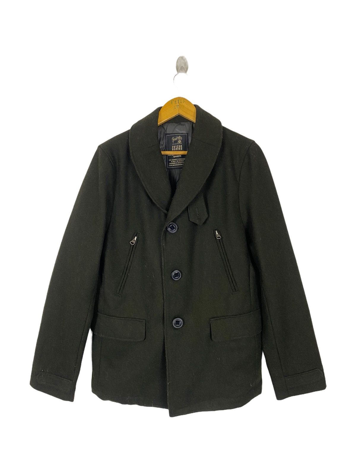 Japanese Brand 291295 HOMME MILITARY COAT NICE DESIGN Size US M / EU 48-50 / 2 - 1 Thumbnail