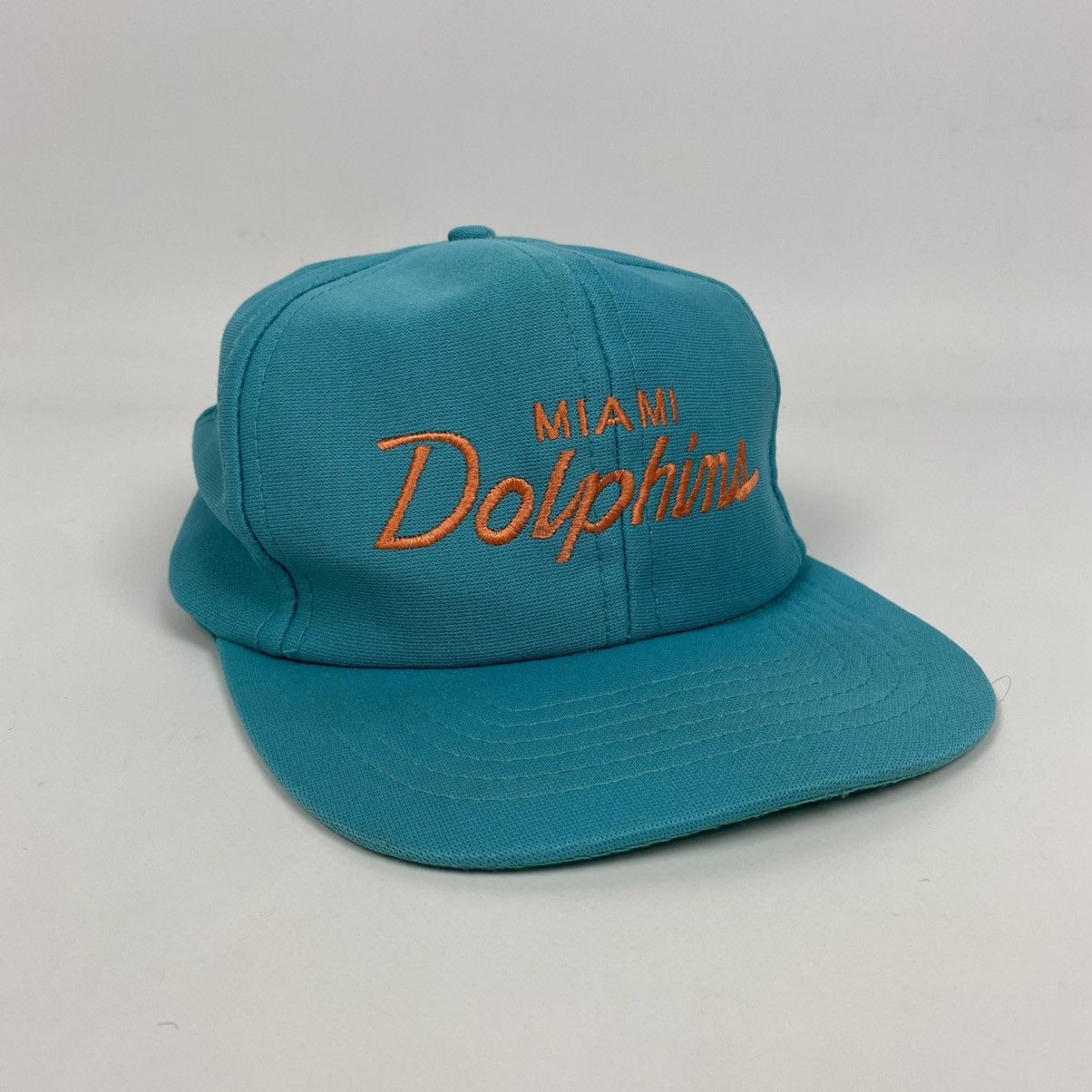 NFL 1980’s Vintage Miami Dolphins Script Snap Back Cap Size ONE SIZE - 4 Thumbnail