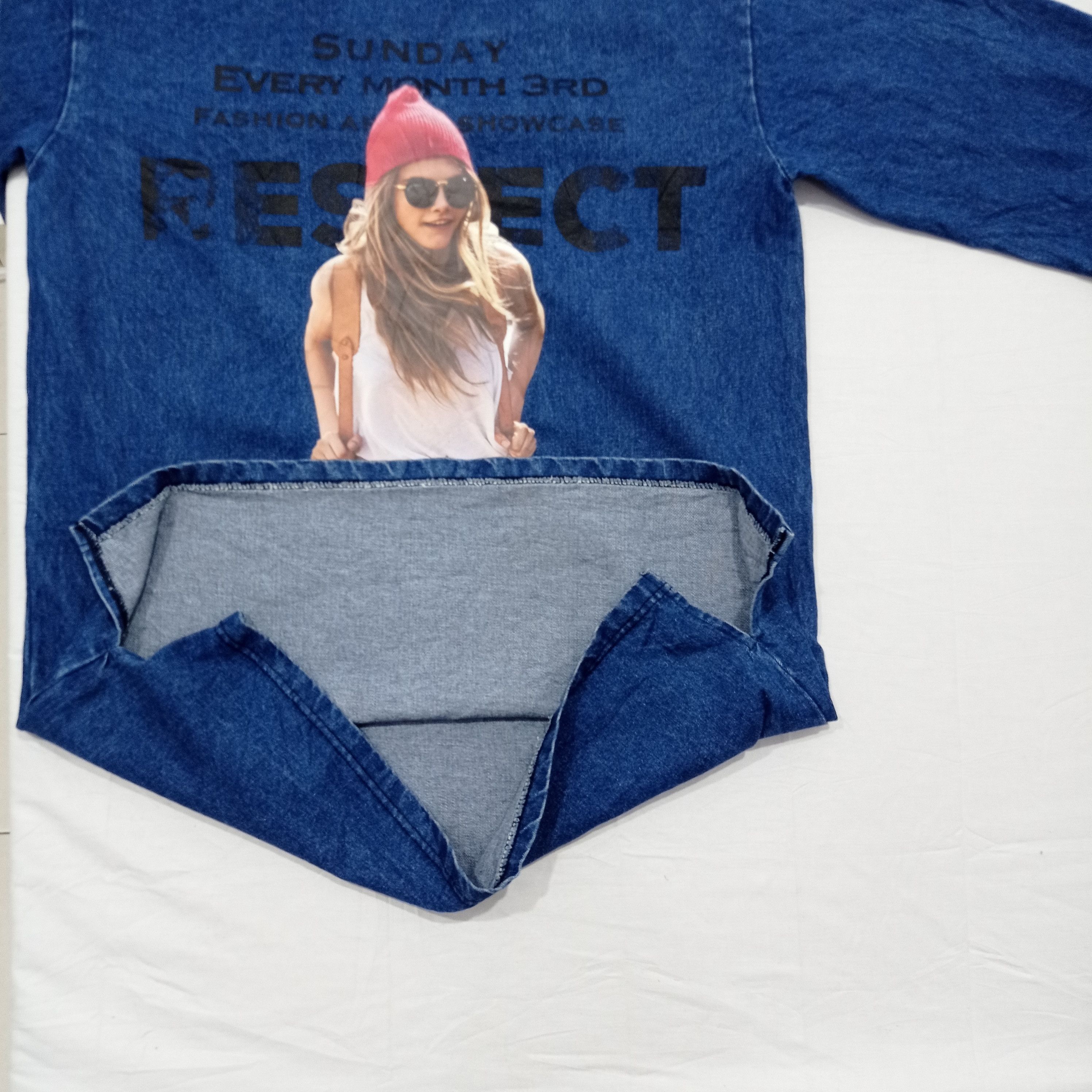 Beauty Beast CCOLTONG DENIM T SHIRT DRESS BIG LOGO Size US L / EU 52-54 / 3 - 6 Thumbnail