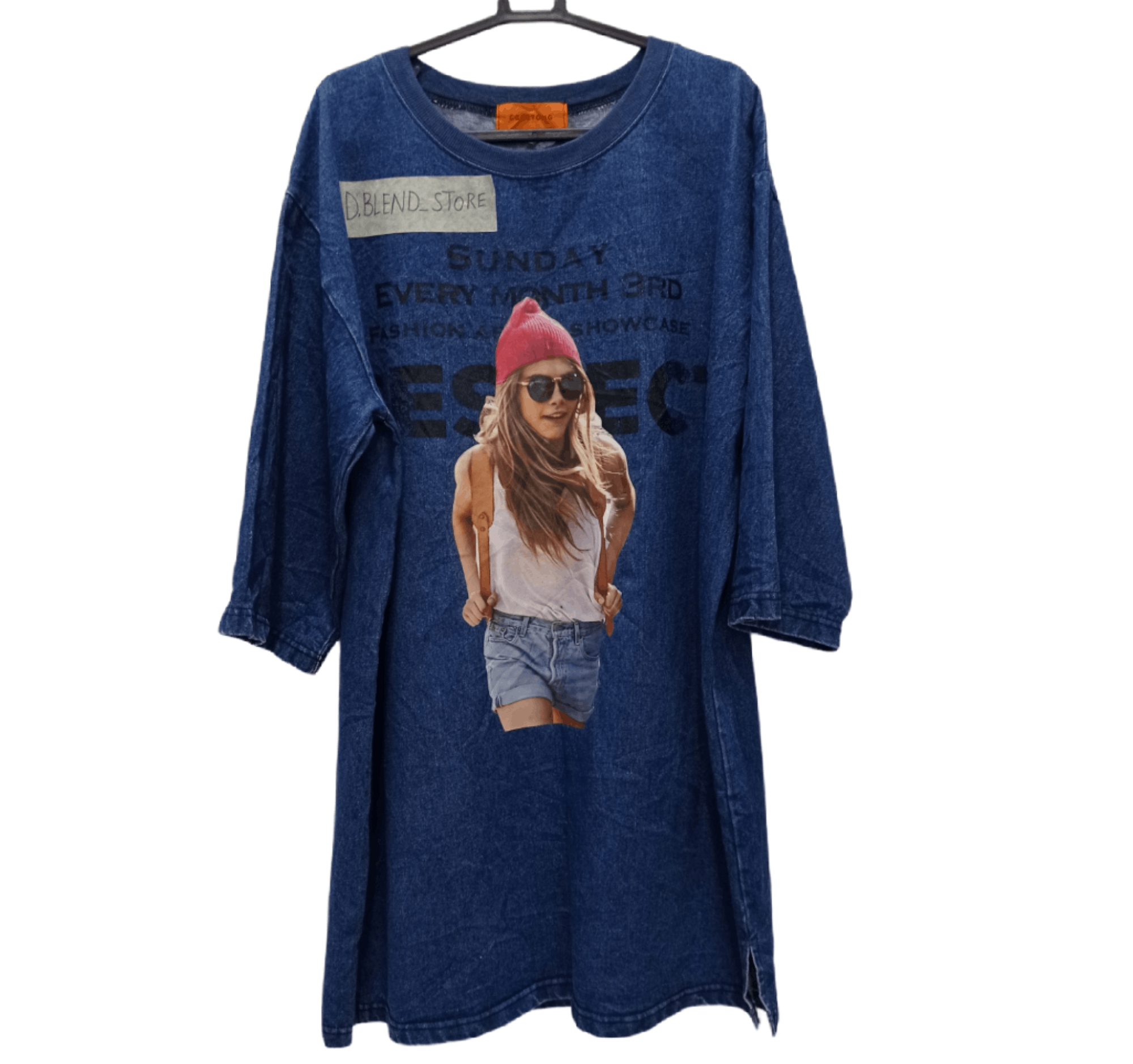 Beauty Beast CCOLTONG DENIM T SHIRT DRESS BIG LOGO Size US L / EU 52-54 / 3 - 3 Thumbnail