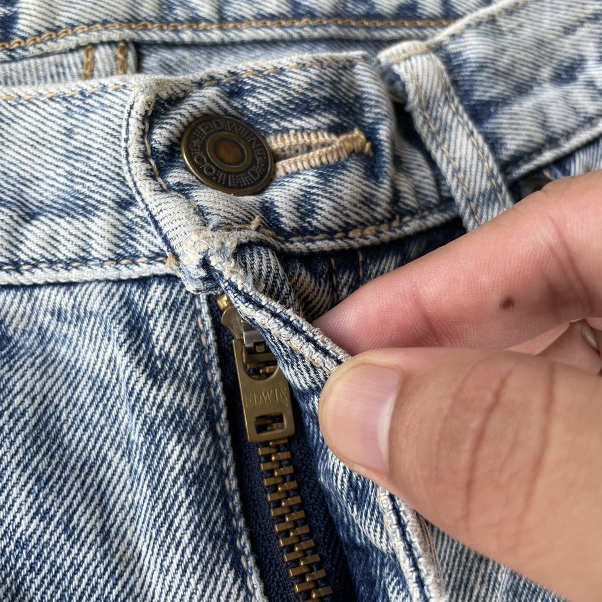 Edwin × Vintage Vintage Edwin Faded Denim Jeans Pants W28x30.5 Size US 28 / EU 44 - 8 Thumbnail