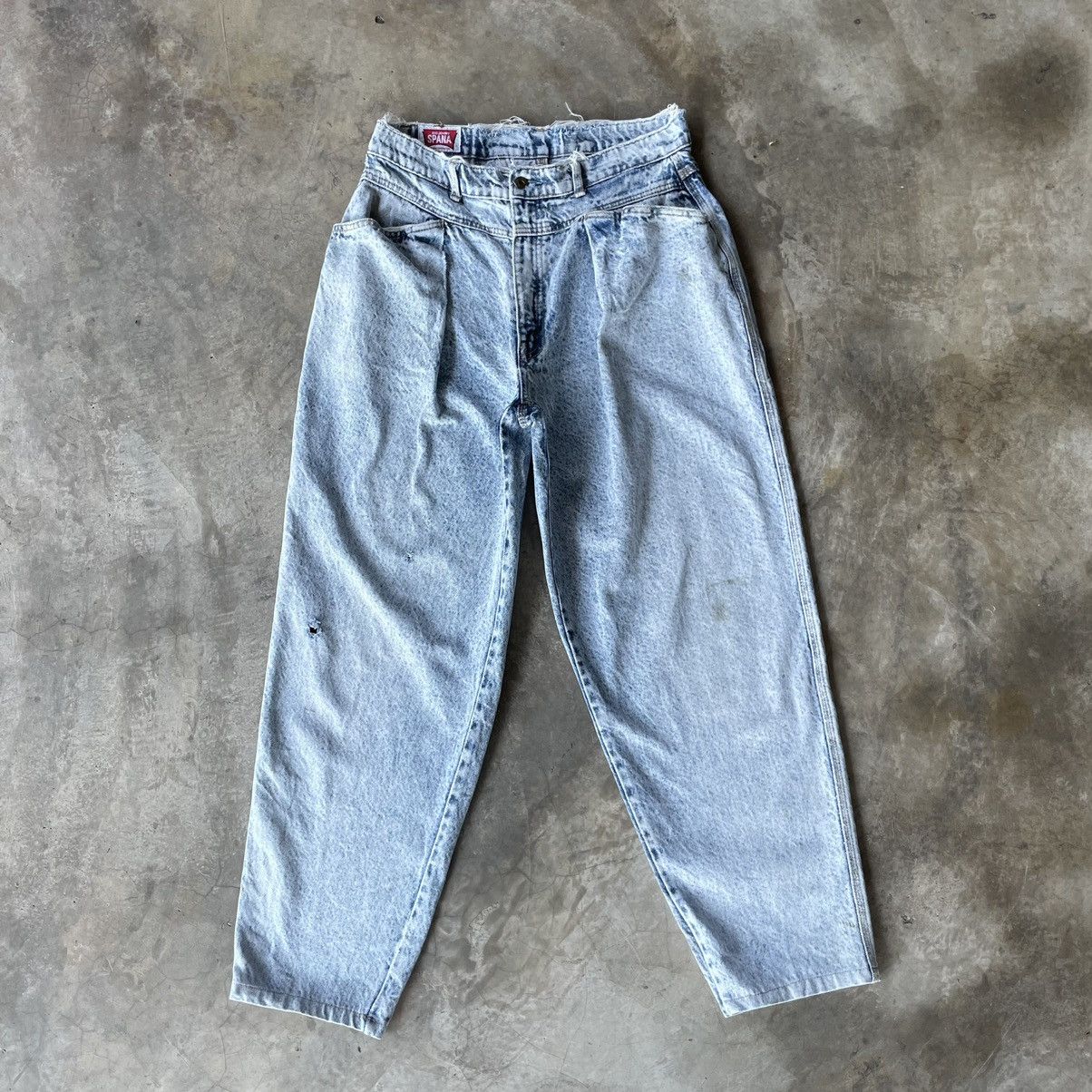 image of Vintage Big John Spana Faded Denim Jeans Pants W30 in Faded Blue, Men's