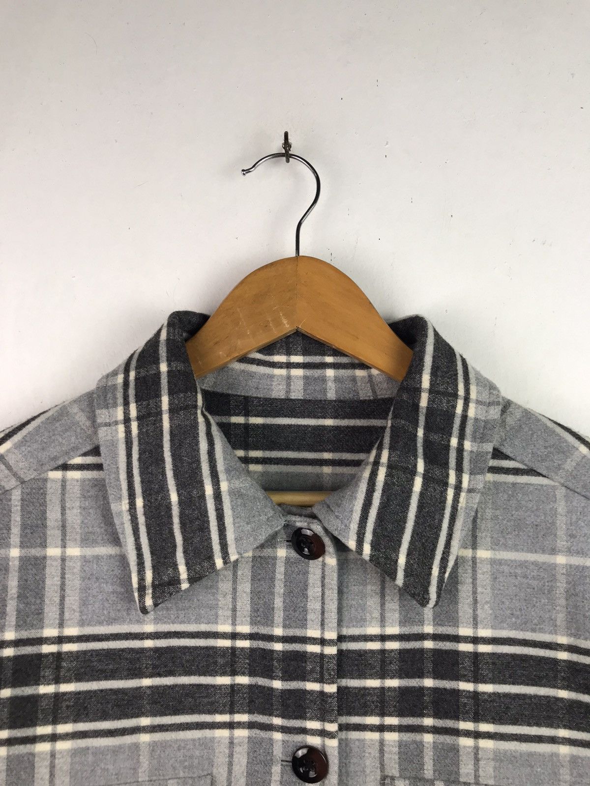 Japanese Brand × Vintage Vintage Wool Flannel button ups Rare Design Size US L / EU 52-54 / 3 - 3 Thumbnail