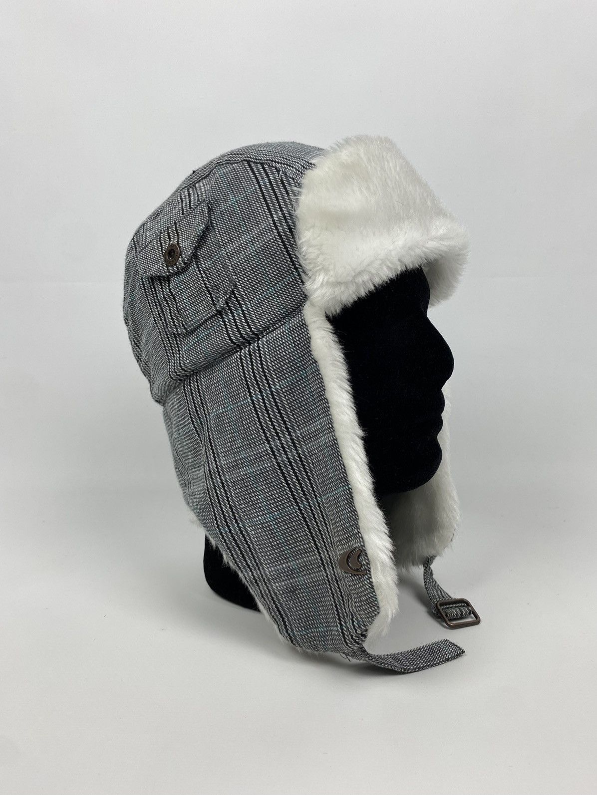 Salomon 2000’s Vintage Salomon Check S Gothic Logo Trapper Hat Size ONE SIZE - 2 Thumbnail