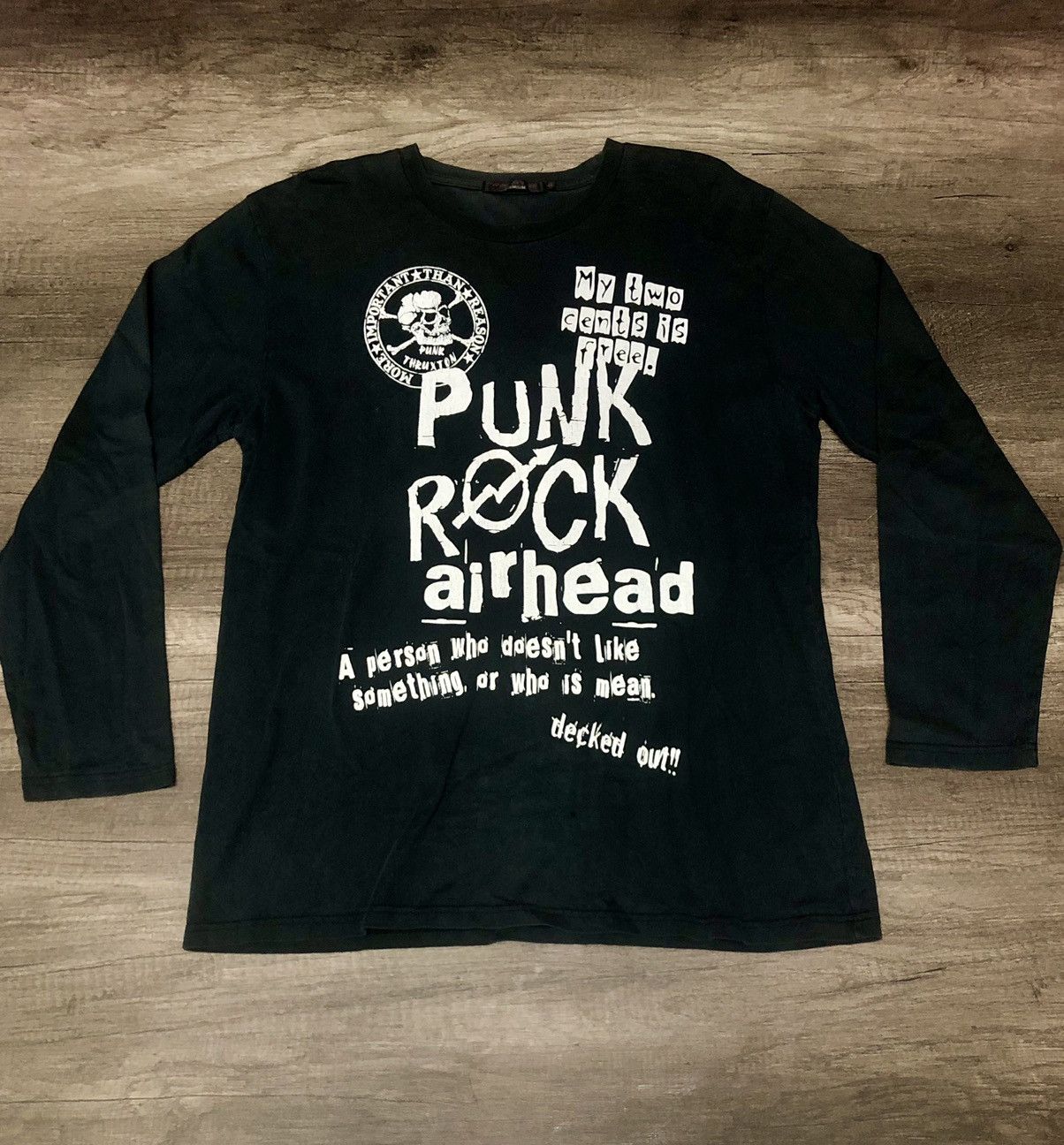 Japanese Brand Thruxton Punk Rock Long Sleeve Tee Shirt Airhead Size US L / EU 52-54 / 3 - 1 Thumbnail