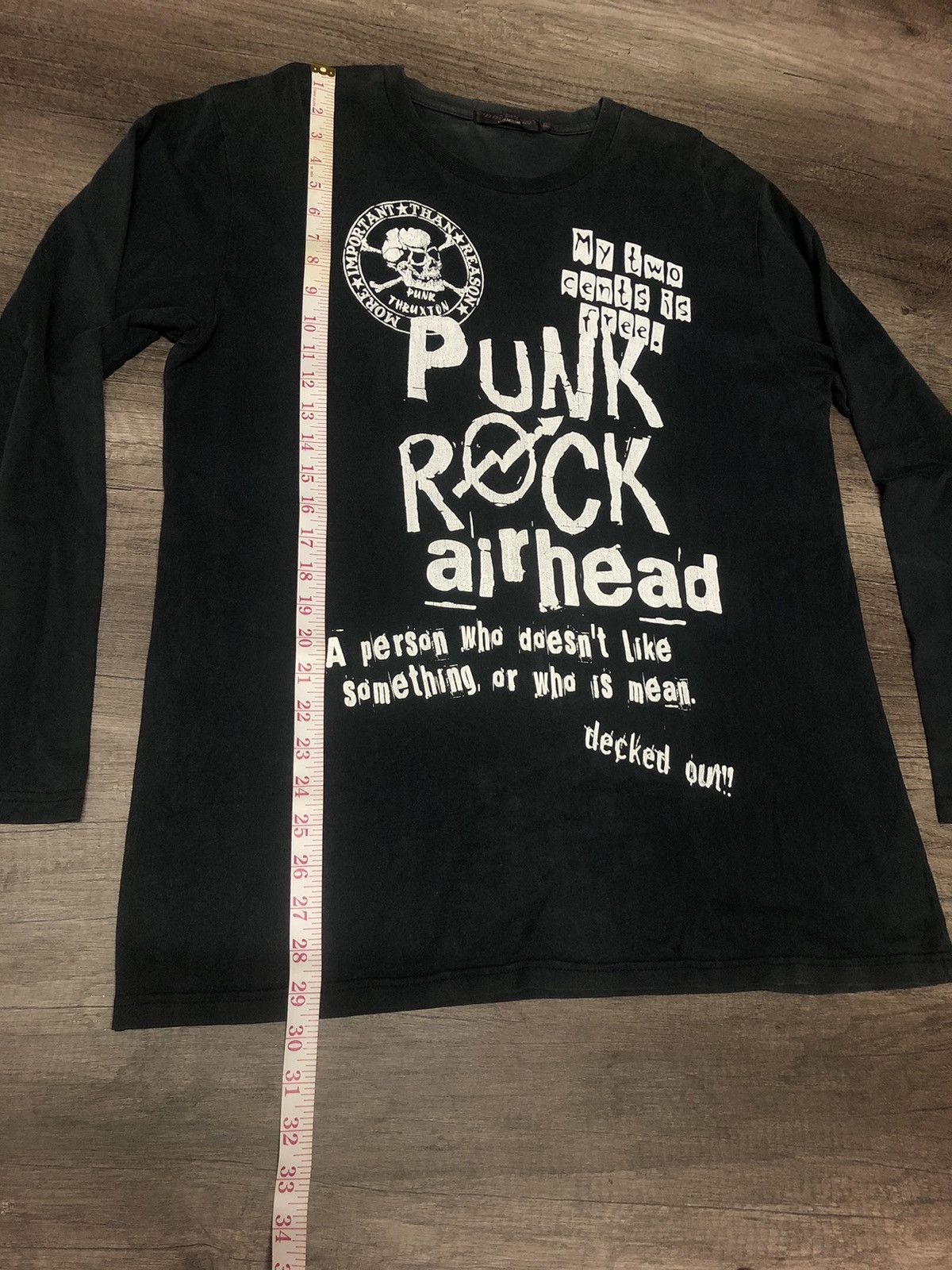 Japanese Brand Thruxton Punk Rock Long Sleeve Tee Shirt Airhead Size US L / EU 52-54 / 3 - 6 Thumbnail