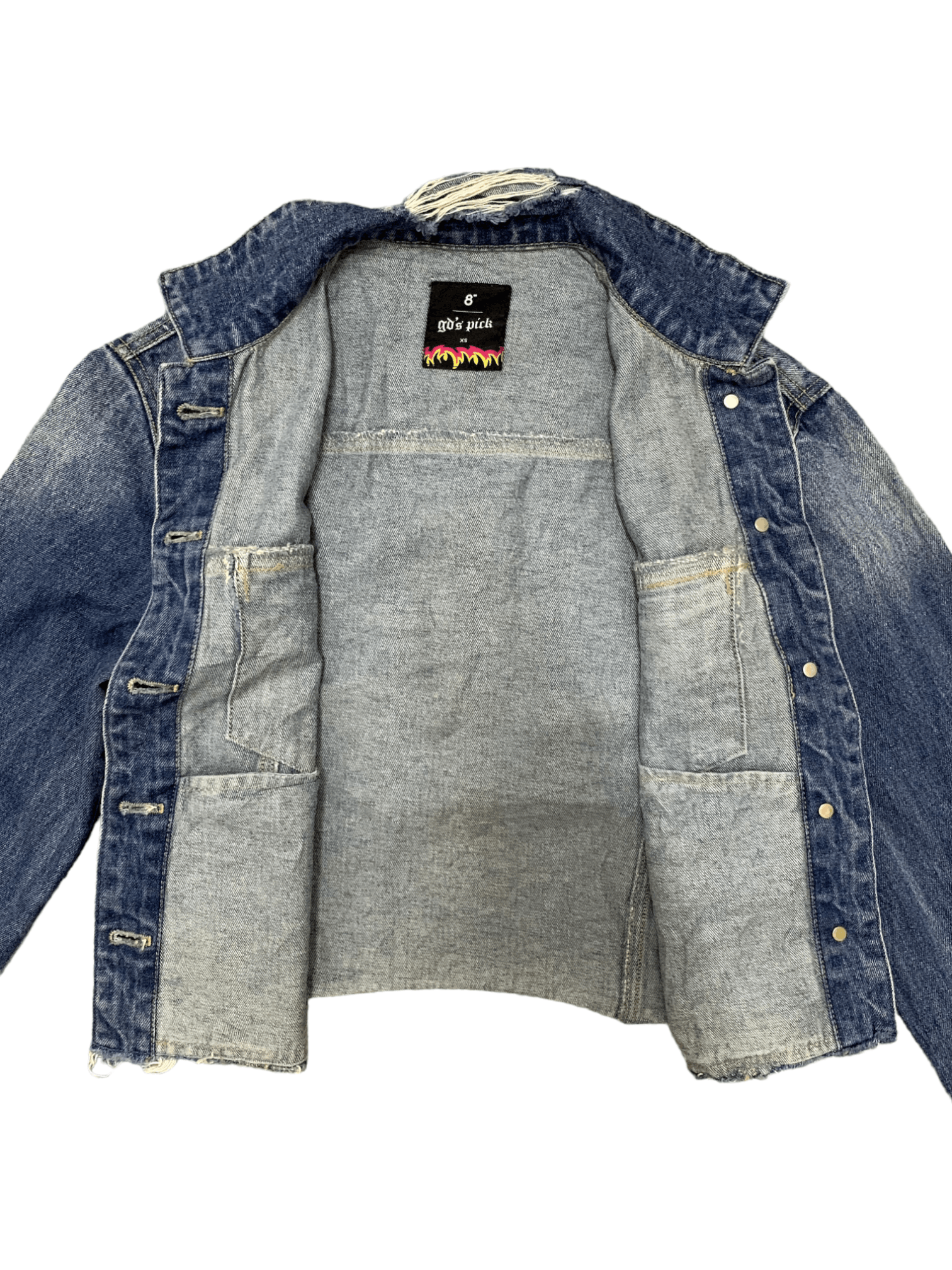 Japanese Brand Vintage Japanese Brand Multi Pocket Distressed Denim Jacket Size S / US 4 / IT 40 - 8 Thumbnail