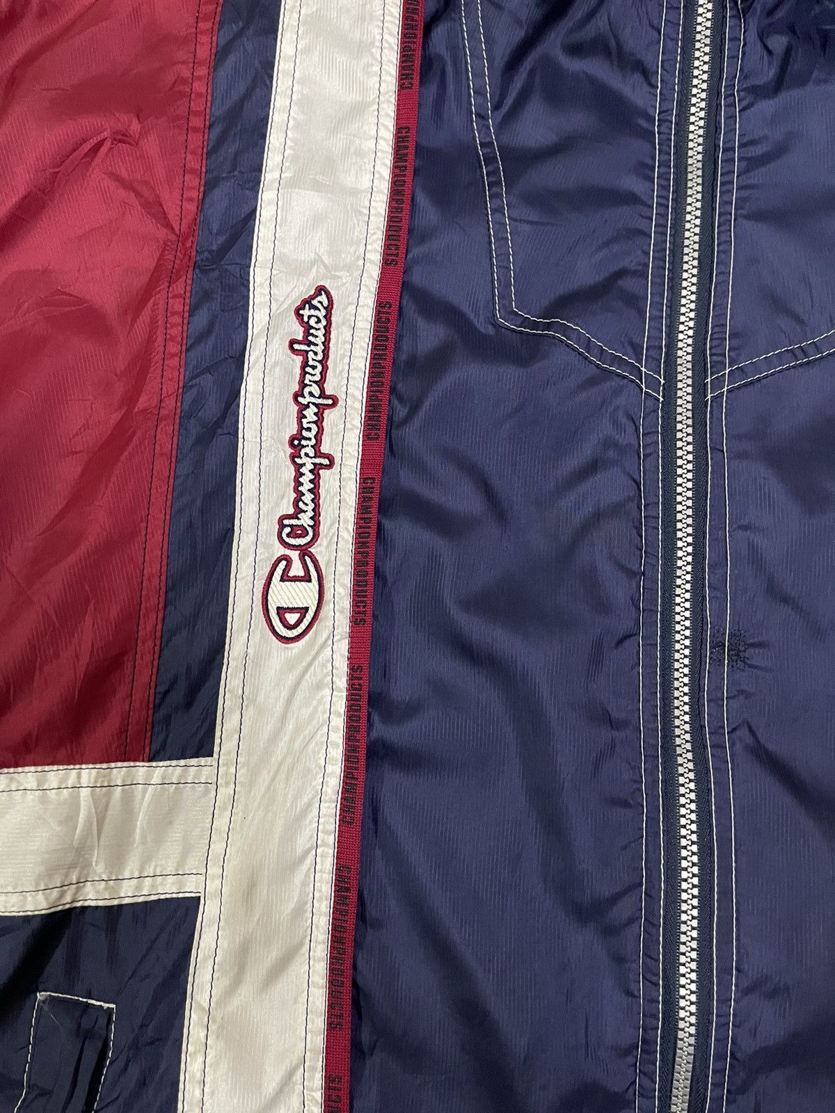 Champion 🔥Rare🔥 Vintage Champion Colour Block Hooded Jacket Size US L / EU 52-54 / 3 - 13 Thumbnail