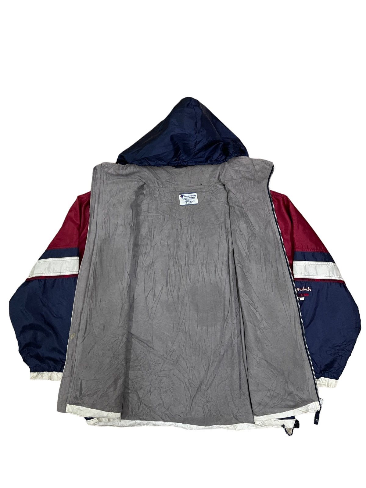 Champion 🔥Rare🔥 Vintage Champion Colour Block Hooded Jacket Size US L / EU 52-54 / 3 - 4 Thumbnail