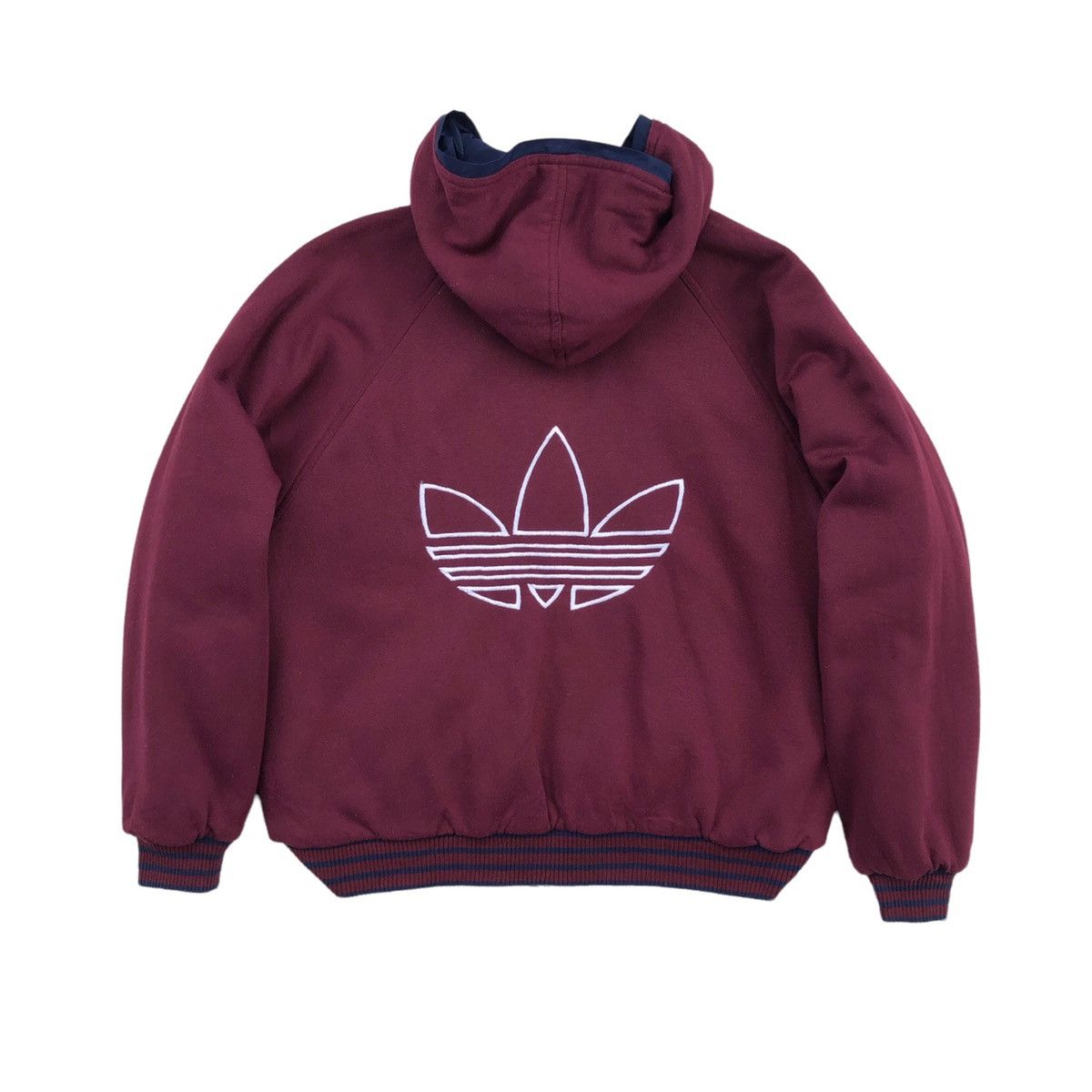 Adidas VTG 90s Adidas Big Logo Embroidery Reversible Bomber Jacket Size US L / EU 52-54 / 3 - 4 Thumbnail