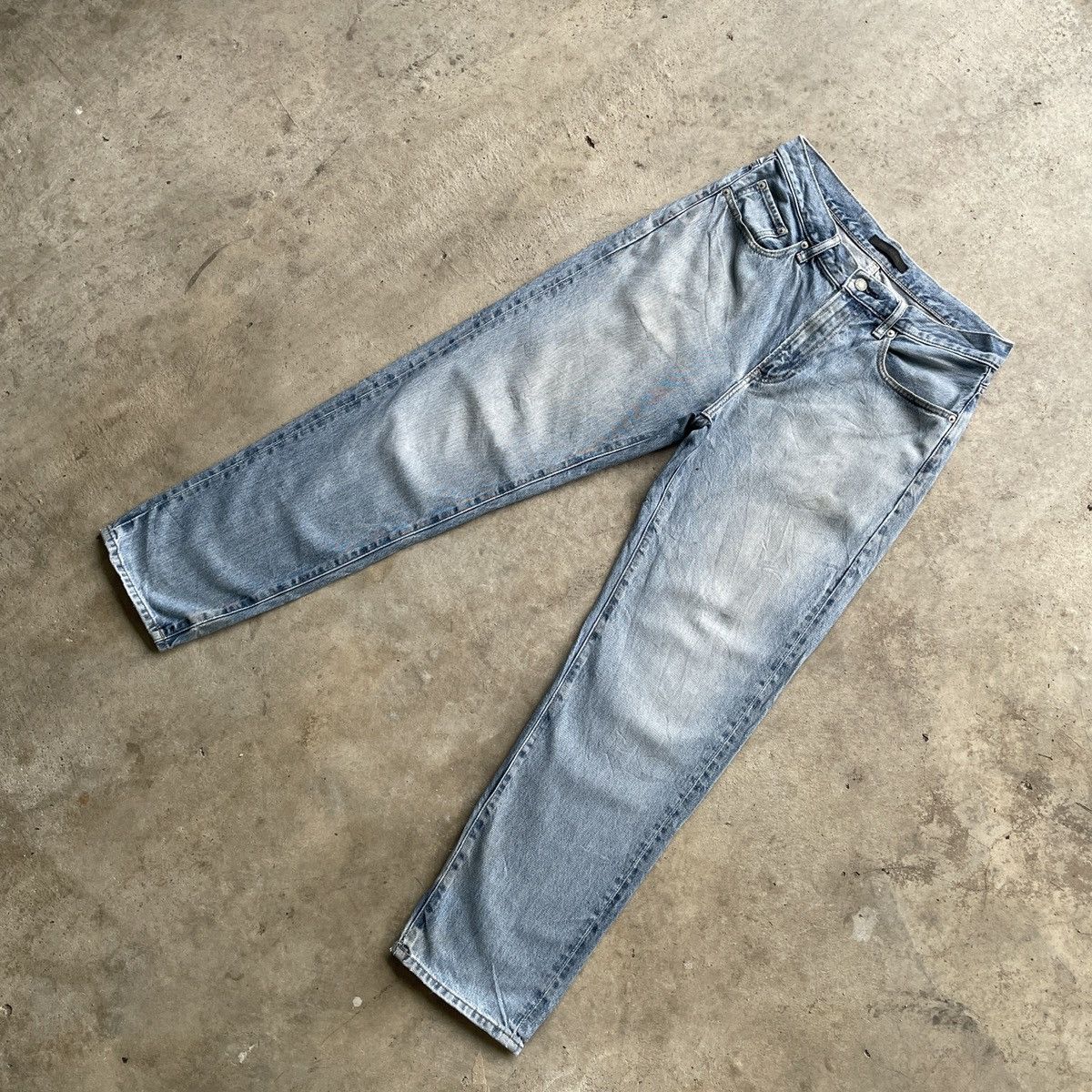 Japanese Brand Vintage Japanese Faded Jeans W31x29.5 Japanese Denim Pants Size US 31 - 2 Thumbnail