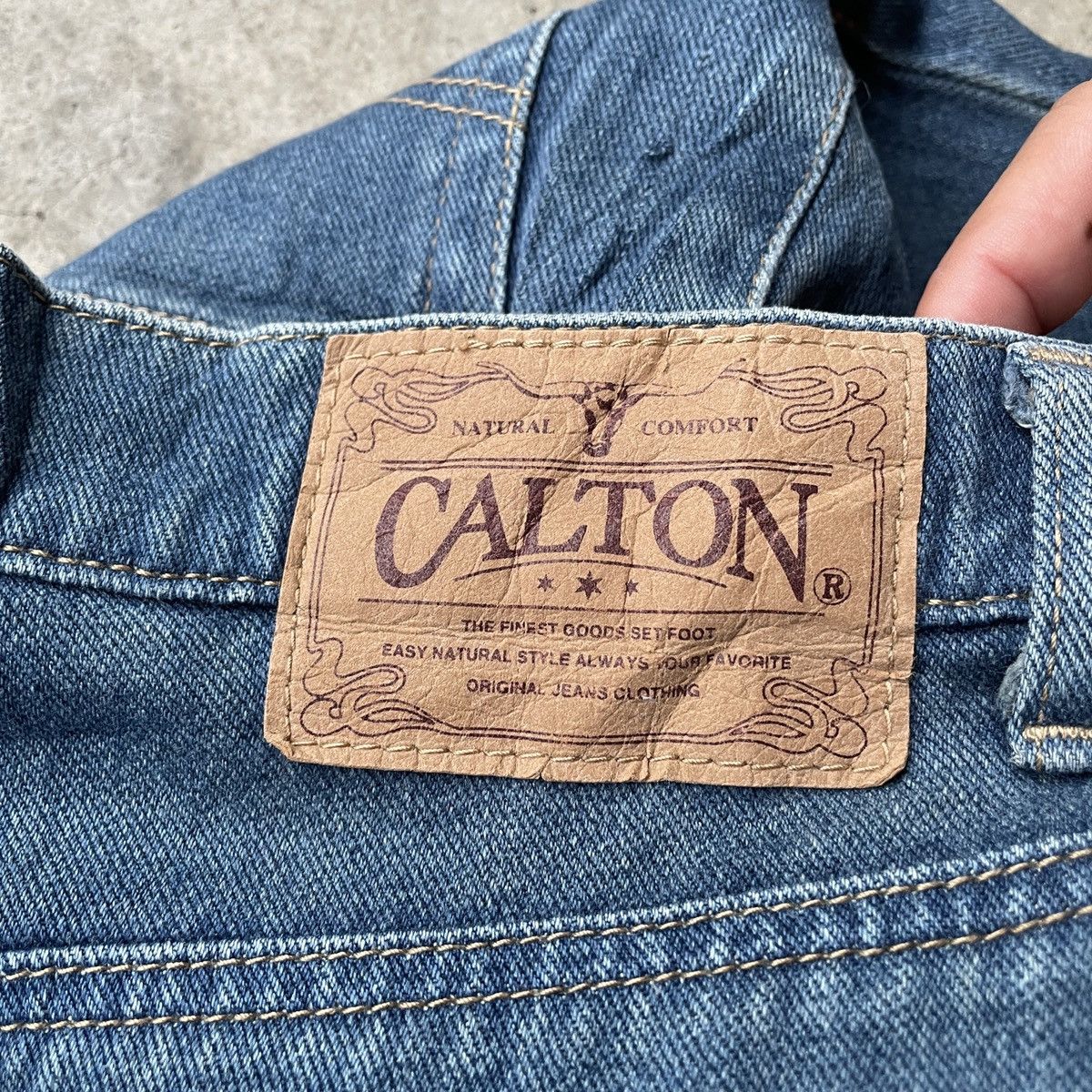 Japanese Brand Vintage Calton Japanese Brand Faded Denim Jeans Pants W29x29 Size US 29 - 9 Thumbnail