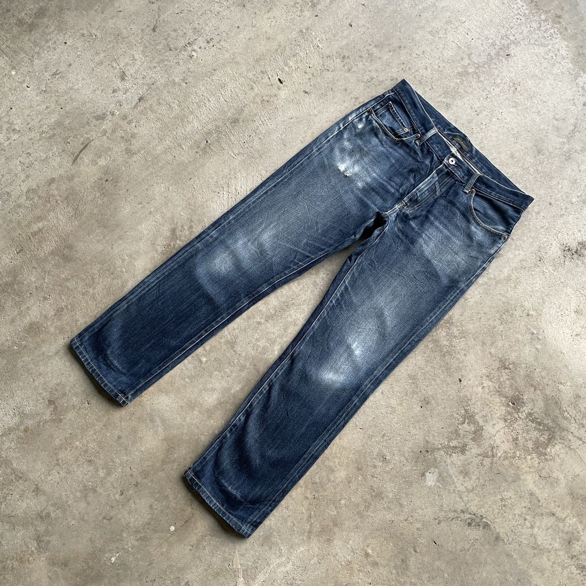 Japanese Brand Vintage Japanese Brand Faded Denim Jeans Pants W32x30.5 Size US 35 - 2 Thumbnail