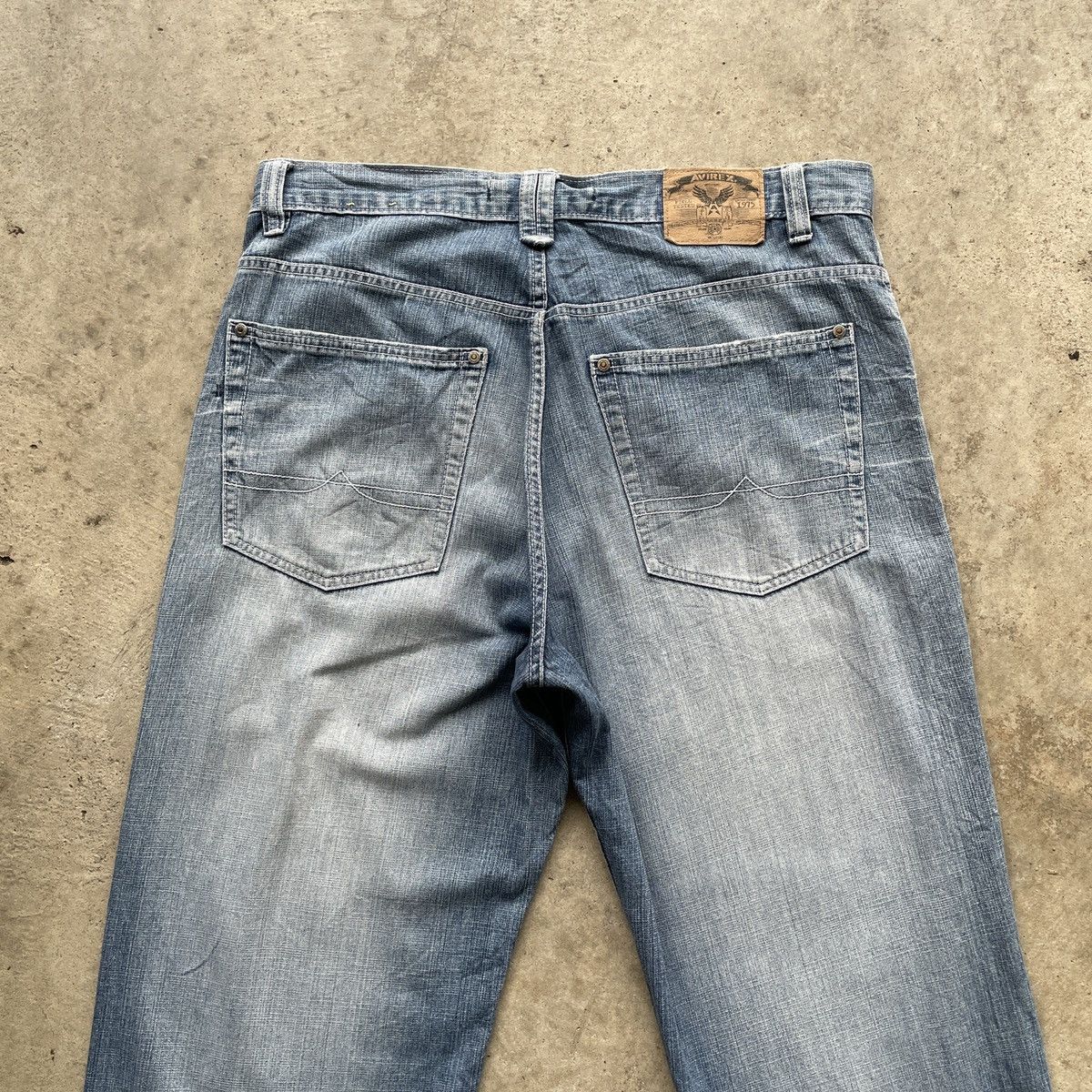 Avirex Vintage Avirex Distressed Faded Denim Jeans Pants W35x28.5 Size US 35 - 12 Thumbnail