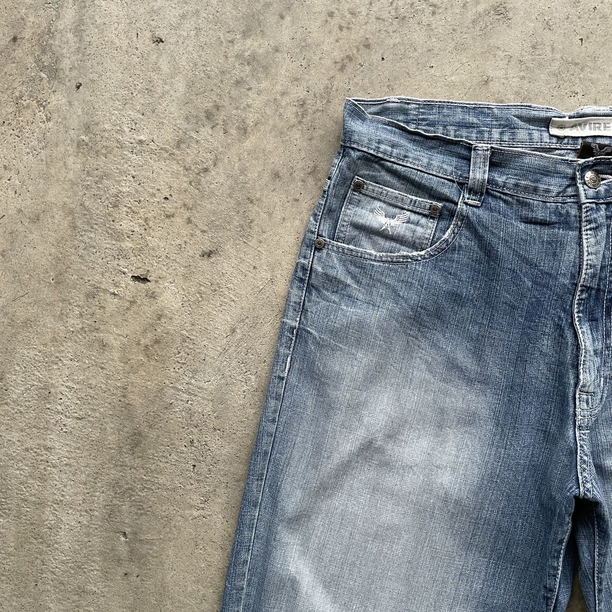 Avirex Vintage Avirex Distressed Faded Denim Jeans Pants W35x28.5 Size US 35 - 5 Thumbnail