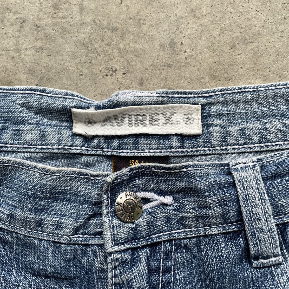 Avirex Vintage Avirex Distressed Faded Denim Jeans Pants W35x28.5 Size US 35 - 8 Thumbnail