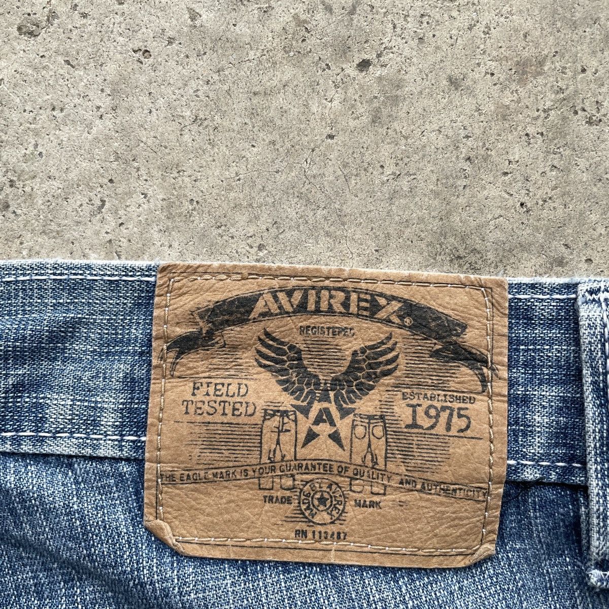 Avirex Vintage Avirex Distressed Faded Denim Jeans Pants W35x28.5 Size US 35 - 10 Thumbnail