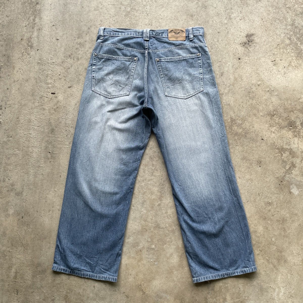 Avirex Vintage Avirex Distressed Faded Denim Jeans Pants W35x28.5 Size US 35 - 13 Thumbnail