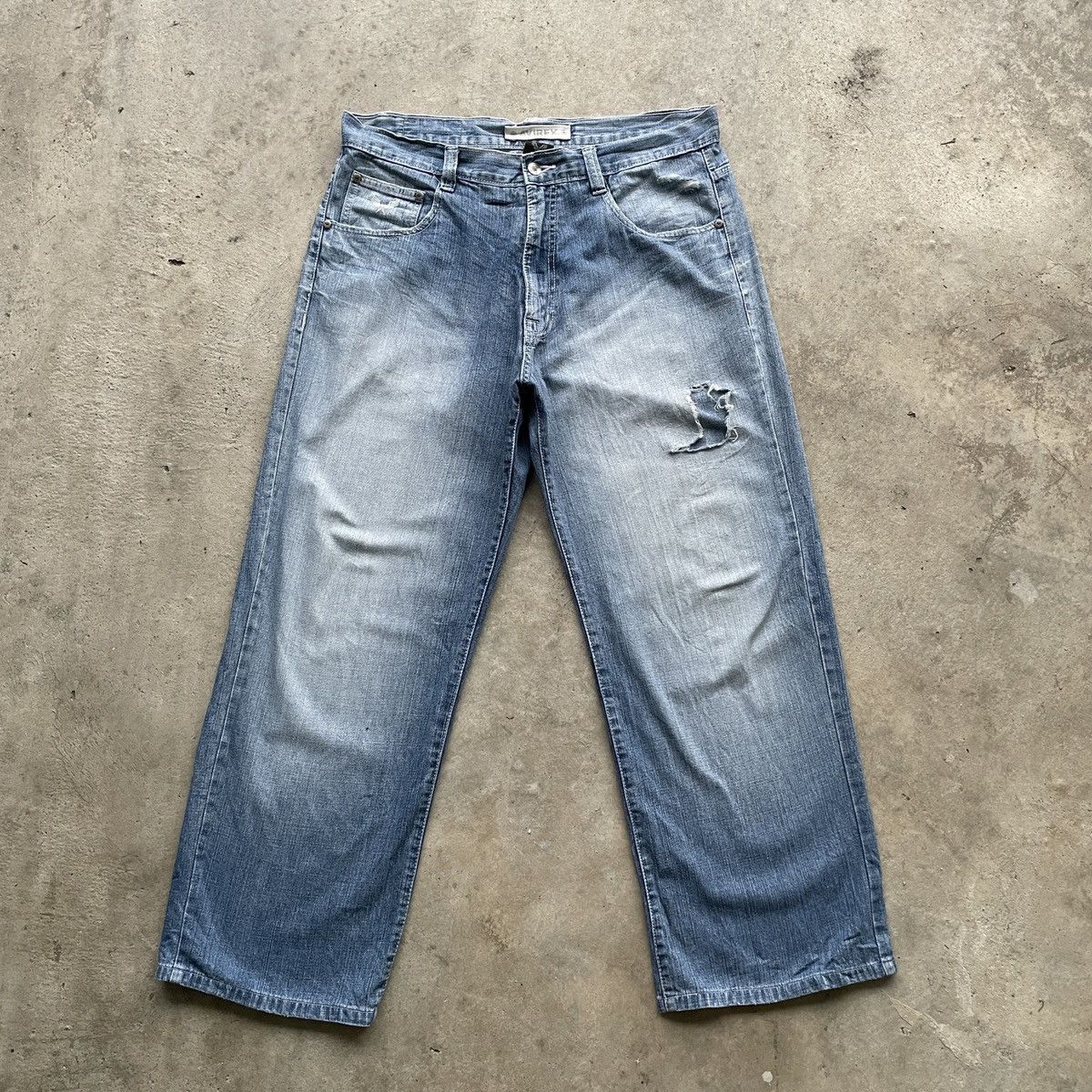 Avirex Vintage Avirex Distressed Faded Denim Jeans Pants W35x28.5 Size US 35 - 1 Thumbnail