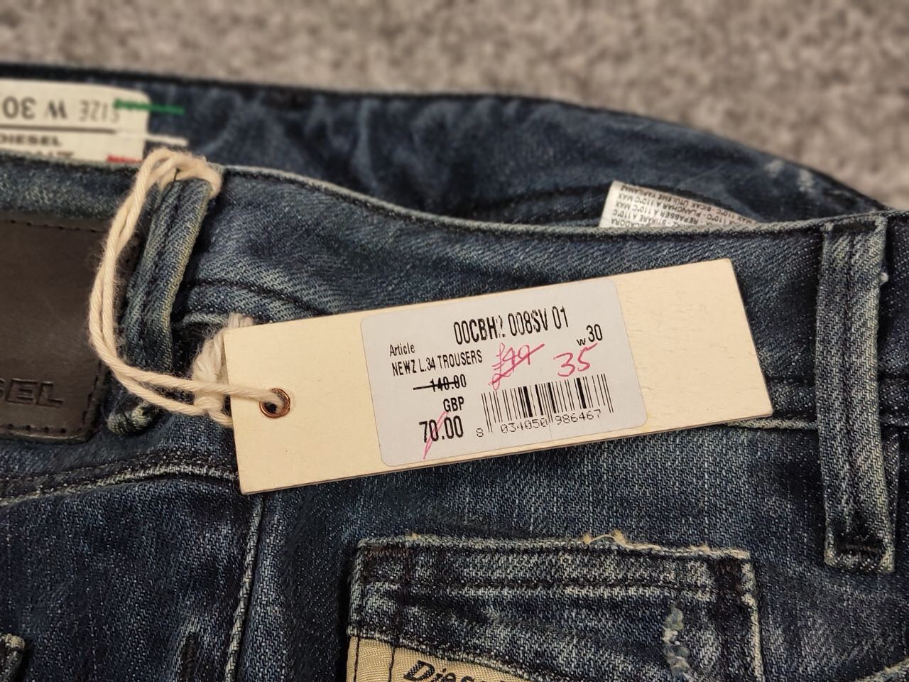 Diesel Vintage Y2K New Diesel News Distressed Denim Jeans Size US 30 / EU 46 - 19 Thumbnail