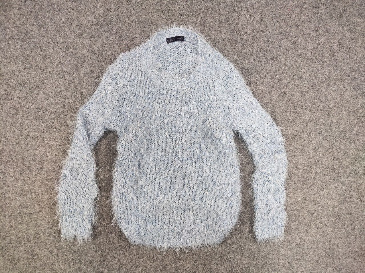 Japanese Brand Vintage 90's Japanese Blue Mohair Style Fuzzy Sweater Hype Size M / US 6-8 / IT 42-44 - 13 Thumbnail