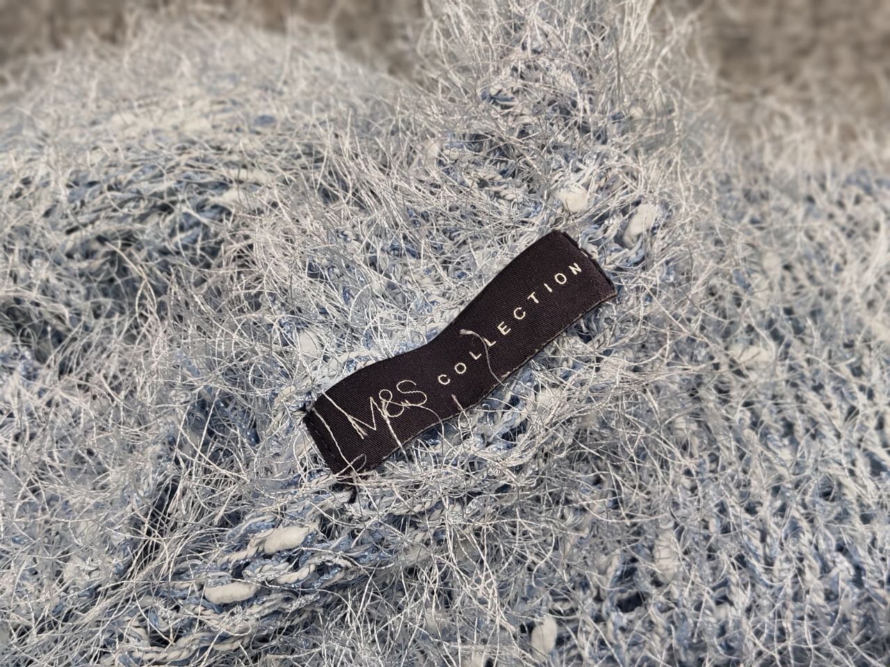 Japanese Brand Vintage 90's Japanese Blue Mohair Style Fuzzy Sweater Hype Size M / US 6-8 / IT 42-44 - 16 Thumbnail