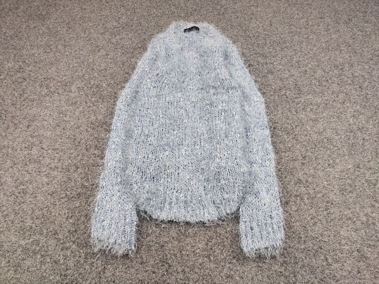 Japanese Brand Vintage 90's Japanese Blue Mohair Style Fuzzy Sweater Hype Size M / US 6-8 / IT 42-44 - 2 Thumbnail