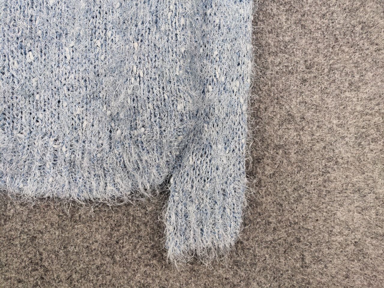 Japanese Brand Vintage 90's Japanese Blue Mohair Style Fuzzy Sweater Hype Size M / US 6-8 / IT 42-44 - 10 Thumbnail