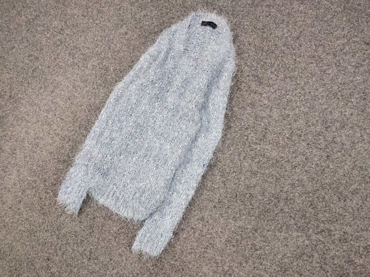 Japanese Brand Vintage 90's Japanese Blue Mohair Style Fuzzy Sweater Hype Size M / US 6-8 / IT 42-44 - 3 Thumbnail