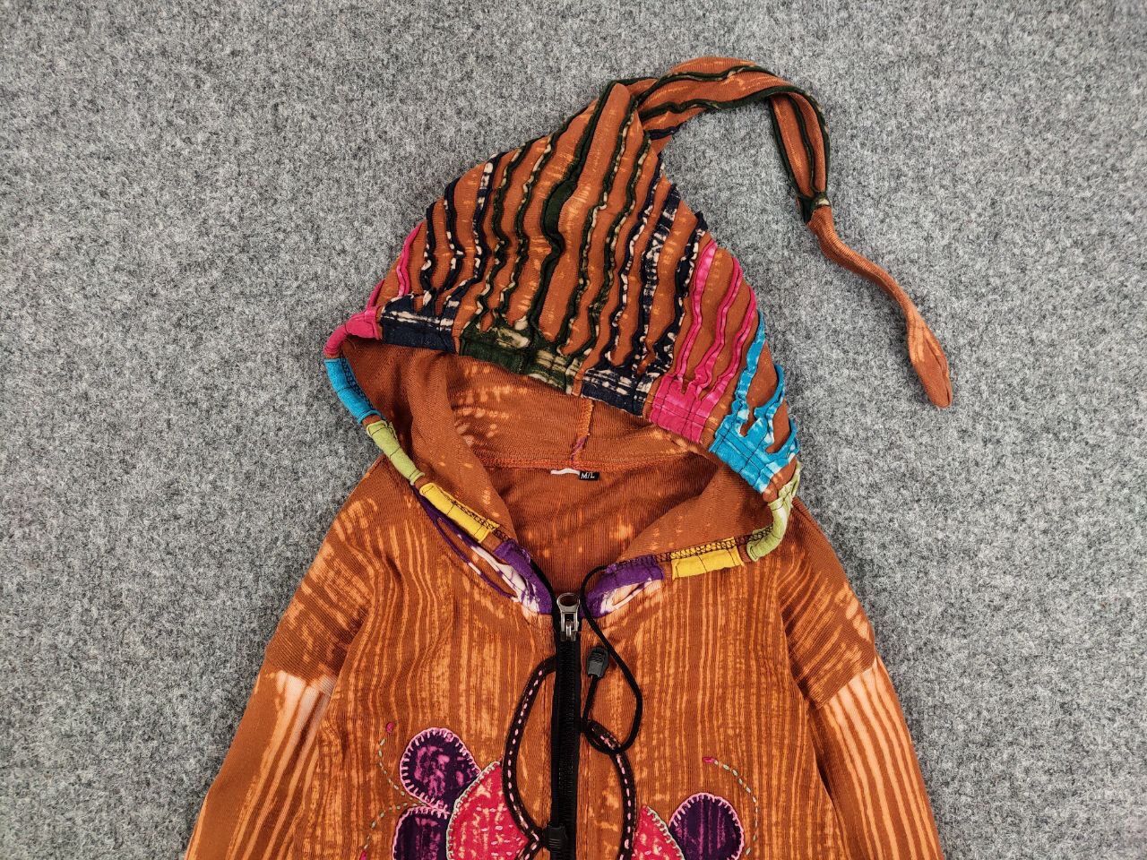 Japanese Brand Vintage Japan Handcrafted Patchwork Acid Hippies Zip Hoodie Size M / US 6-8 / IT 42-44 - 8 Thumbnail
