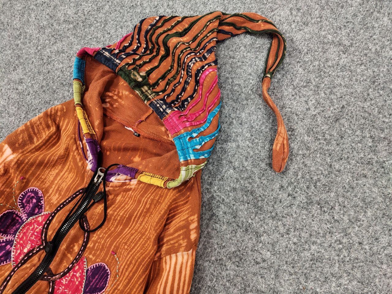 Japanese Brand Vintage Japan Handcrafted Patchwork Acid Hippies Zip Hoodie Size M / US 6-8 / IT 42-44 - 4 Thumbnail