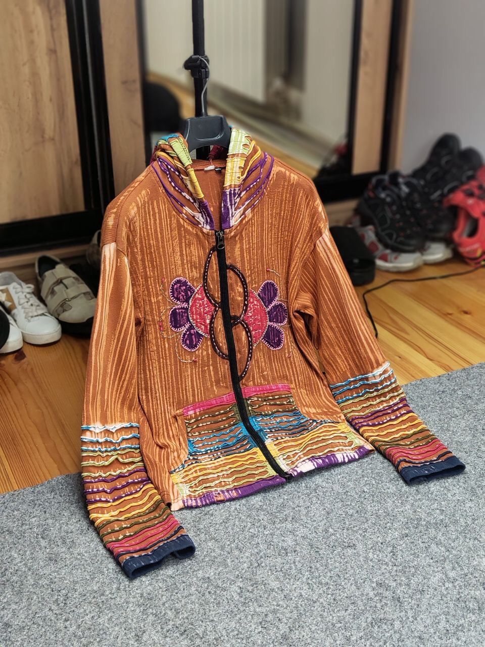 Japanese Brand Vintage Japan Handcrafted Patchwork Acid Hippies Zip Hoodie Size M / US 6-8 / IT 42-44 - 19 Thumbnail